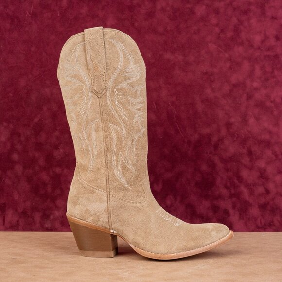 Idyllwind Women Charmed Beige Suede Western Cowboy Knee Boots sz 11 - Picture 4 of 10